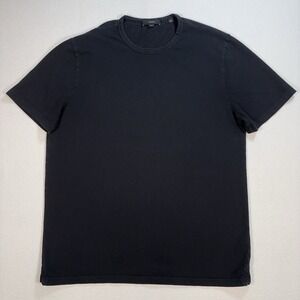 Vince Garment Dye Cotton T-Shirt Men's L Black Crewneck Made in USA